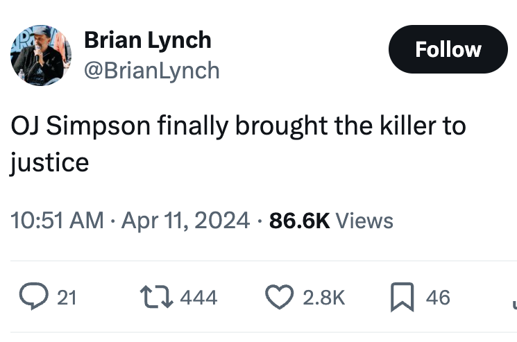 screenshot - Brian Lynch Oj Simpson finally brought the killer to justice Views 21 444 46
